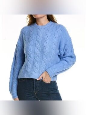 Joie 100% Cashmere Cable Knit Pullover Sweater in Hyannis Blue - NWOT - Size XL